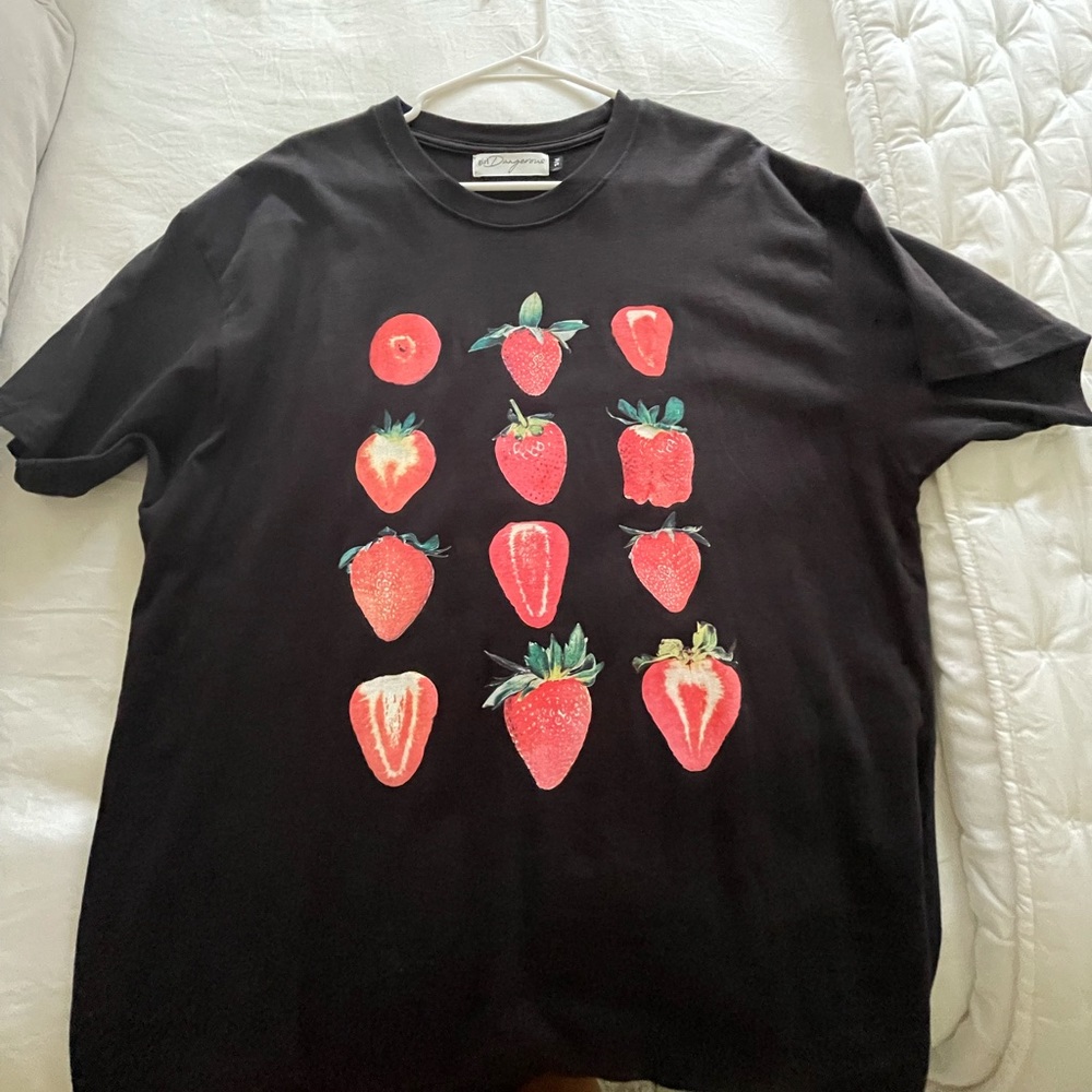 Free People Strawberries Oversized Tee